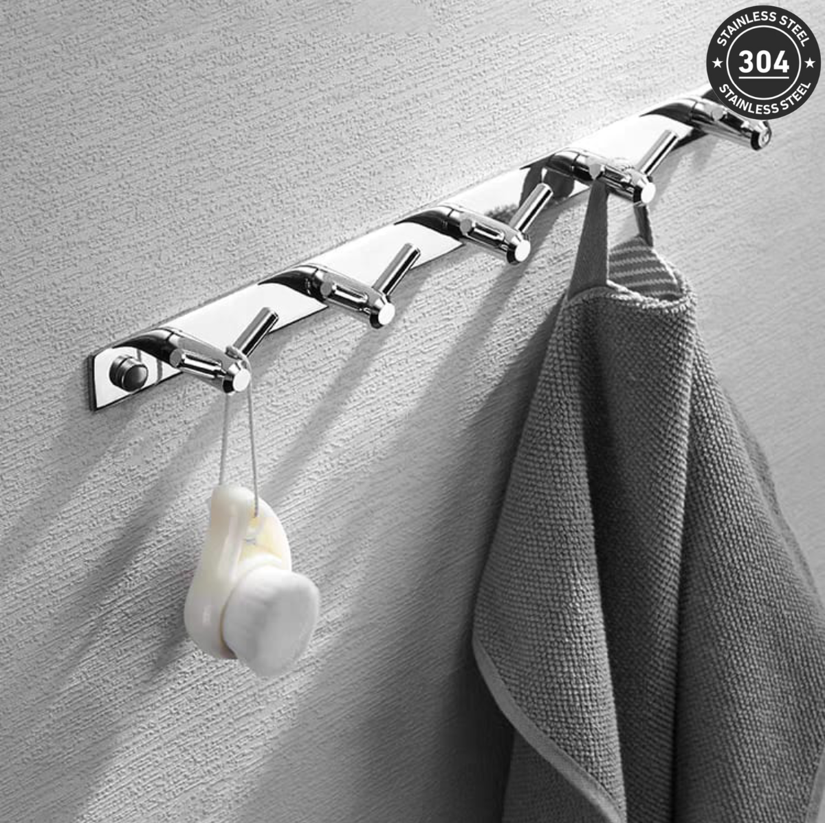 Stainless Steel Double Hook Rack