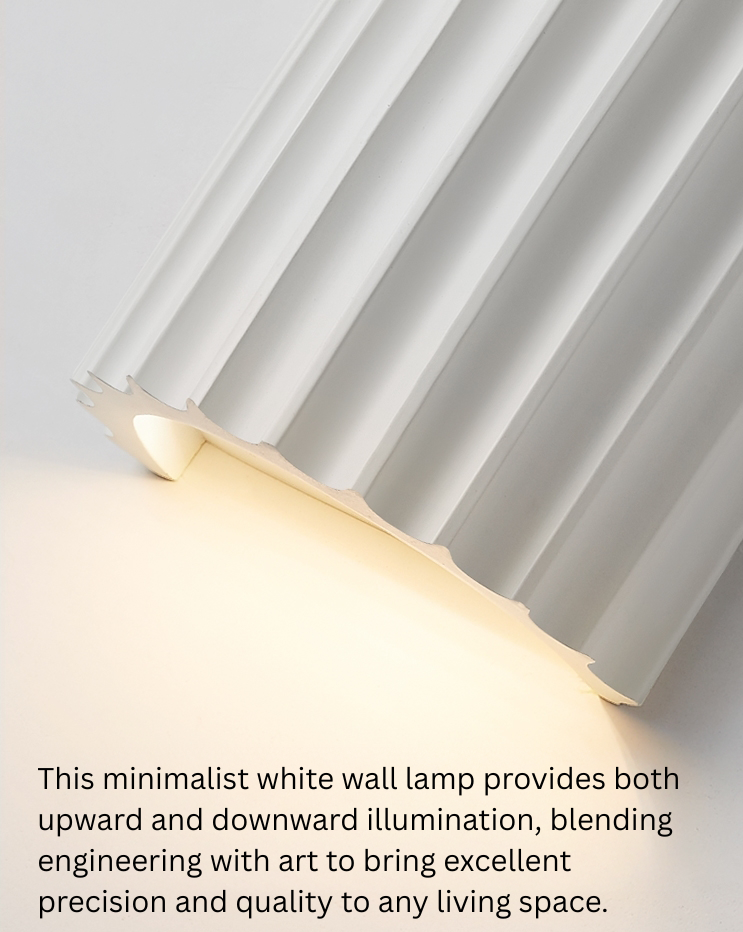 Fluted Gypsum Wall Light (1057)