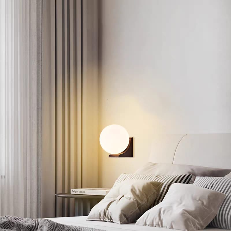 Dark Walnut Evelyn Orb Wall Lamp