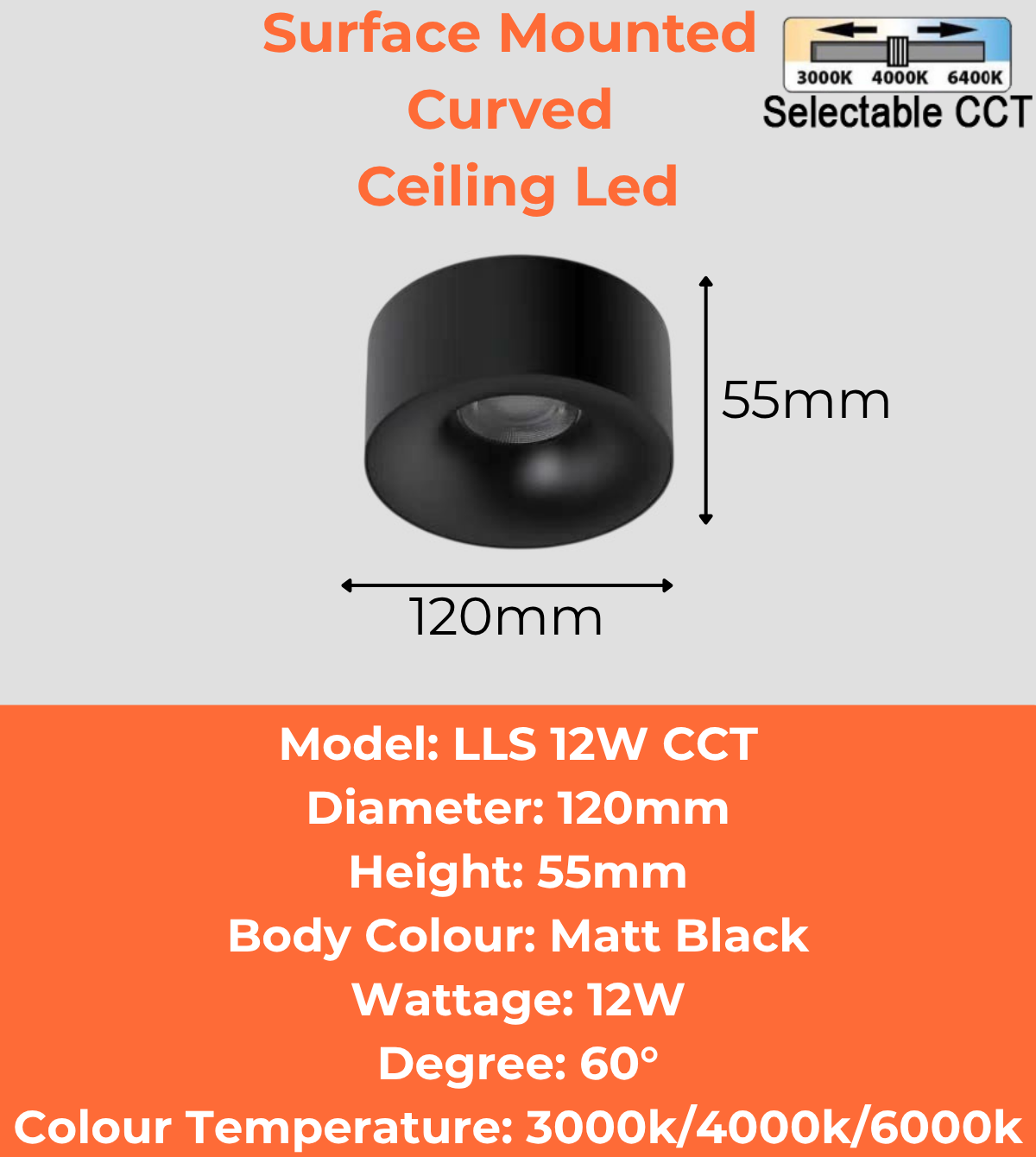 Surface Mounted Curved Ceiling Led
