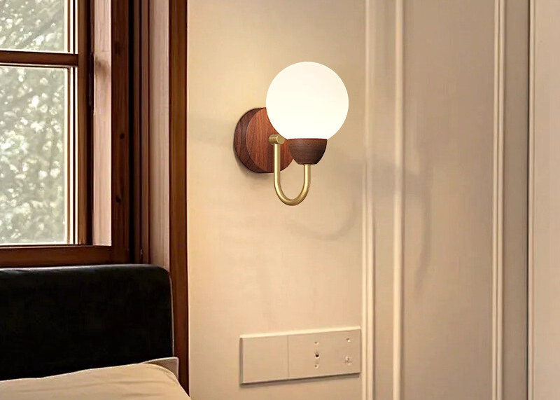 Retro Wall Light (1025-WOOD)