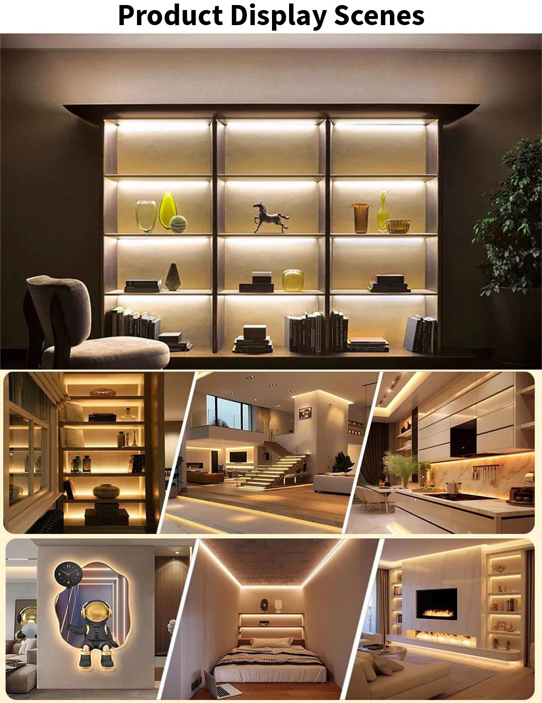 8MM 12V COB 1M /480 LED Strip Light