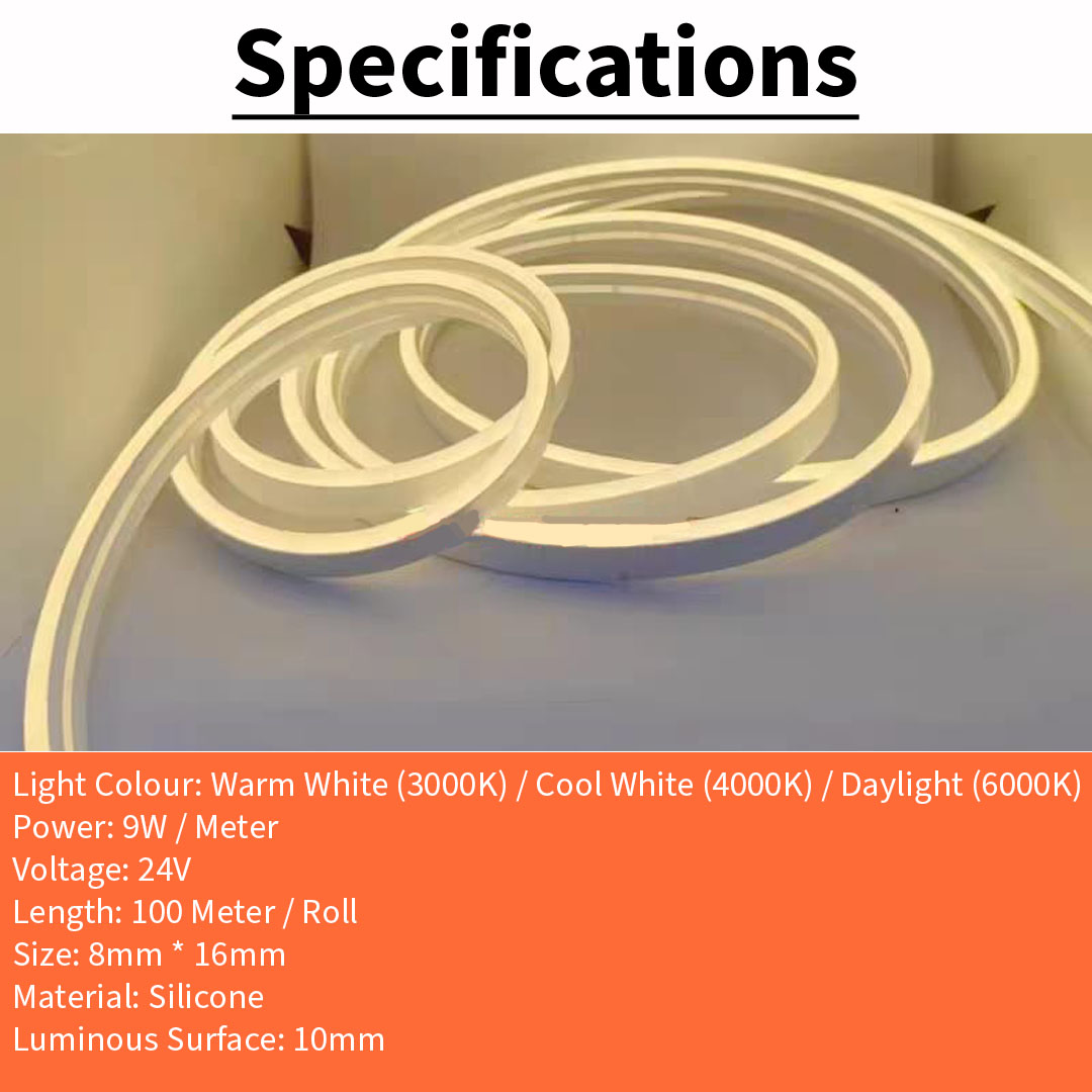 8x16MM Weatherproof LED Strip Light