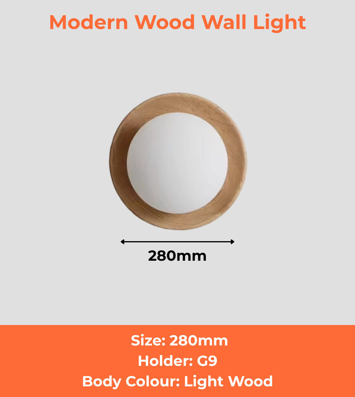 Modern Wood Wall Light