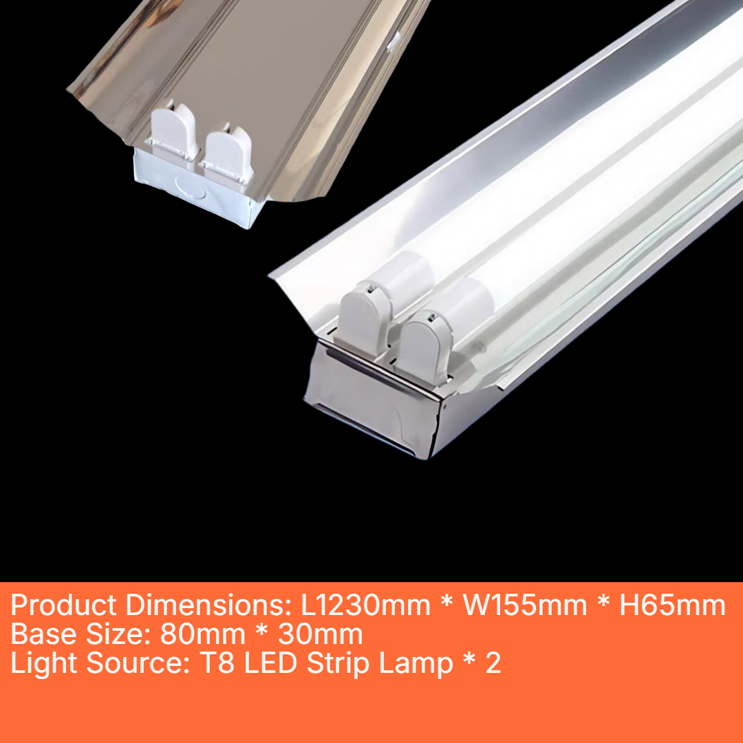 T8 Double Aluminum Set Lamp Casing