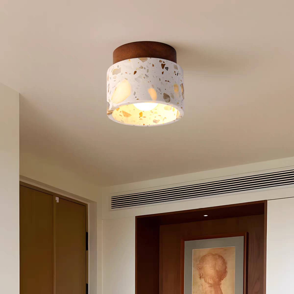 Natural Stone Ceiling Light