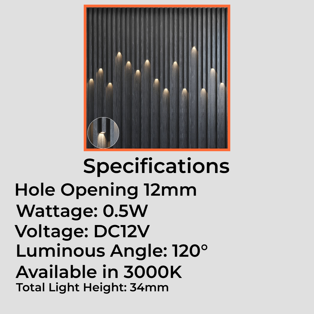 3D Fluted Wall Panel Light