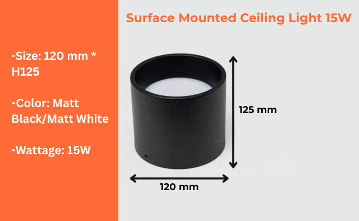 Surface Mounted Ceiling Light 12W, 15W, 20W, 24W