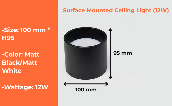 Surface Mounted Ceiling Light 12W, 15W, 20W, 24W