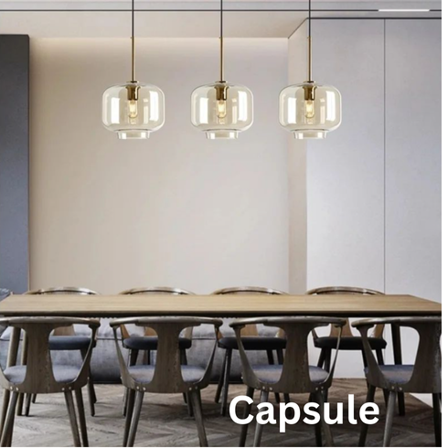Tea-Tinted Glass Pendant Light