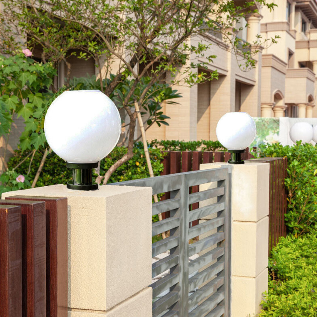 Solar Round Frosted Pillar Light (Solar RD 250mm/F)