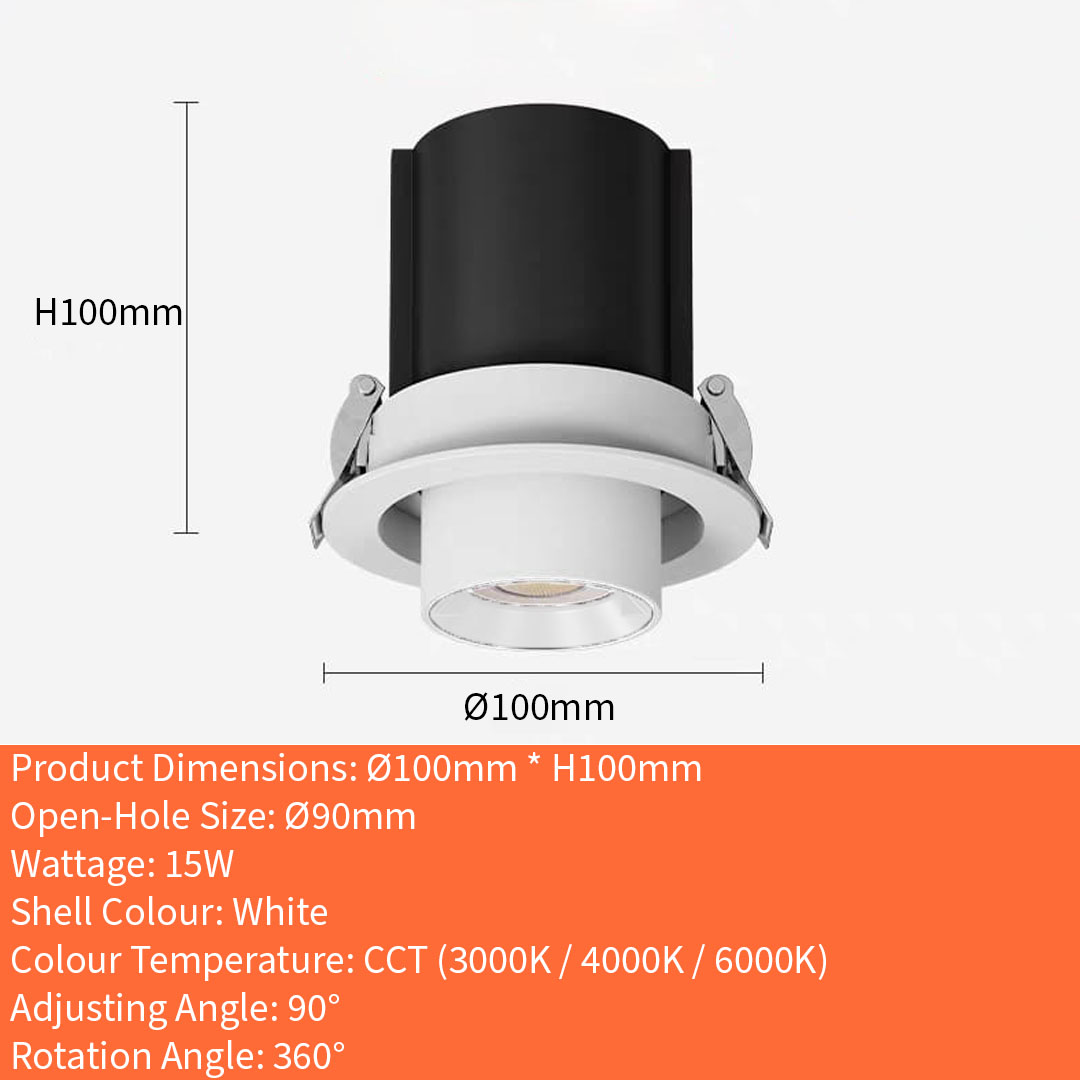 CCT Switchable Recessed Stretch Light (DX-5 CCT)