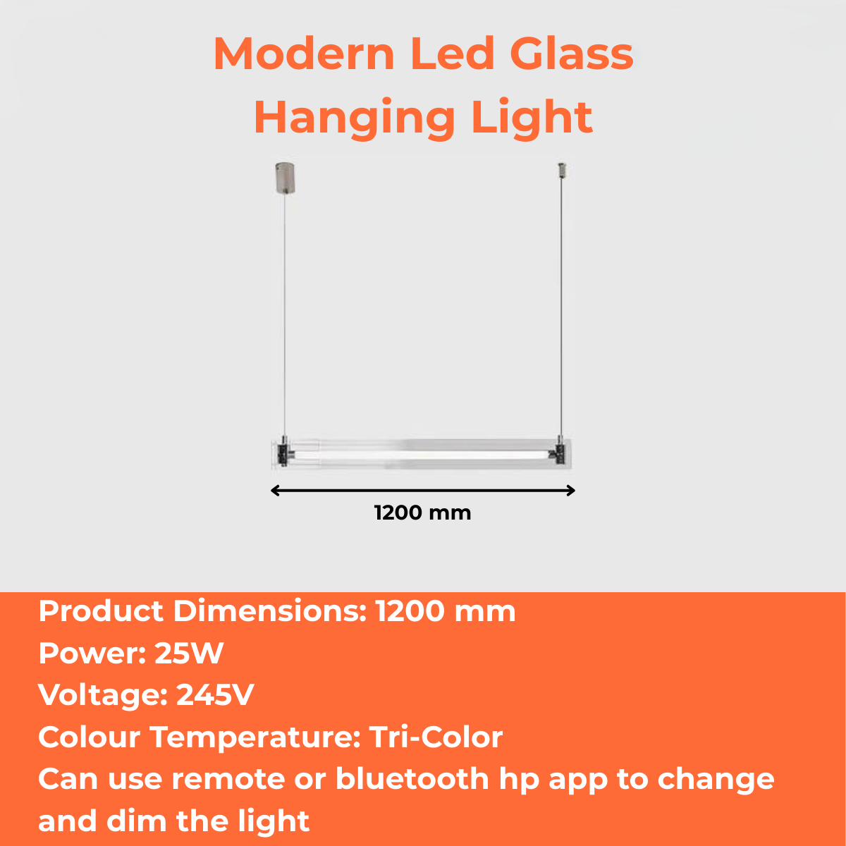 Modern Led Glass Hanging Light