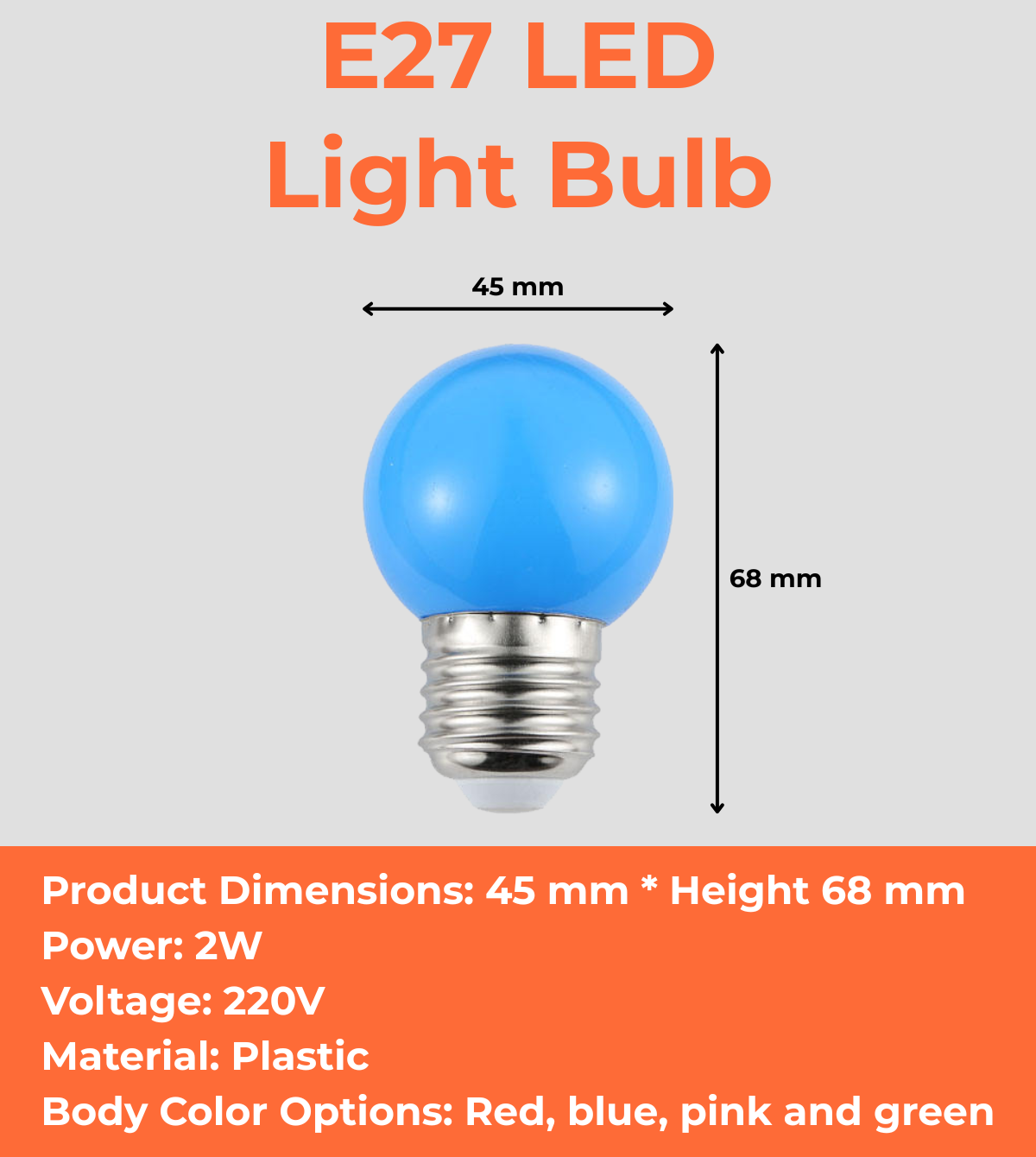 E27 LED Light Bulb