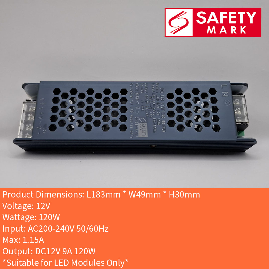 Safety Mark LED Strip Driver 12V