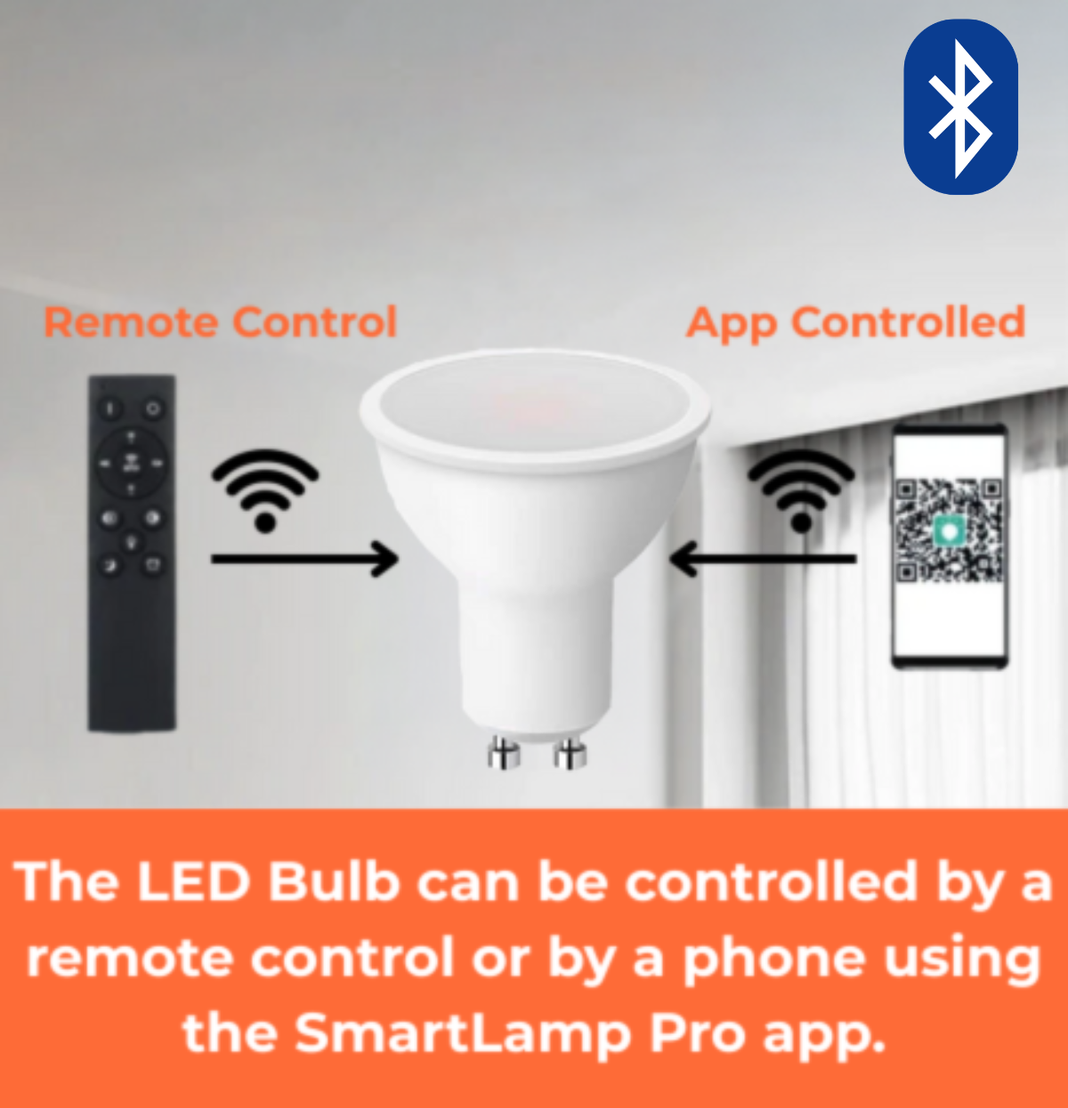 LED Bluetooth App Control SmartLamp Frosted Covered Gu10 Bulb