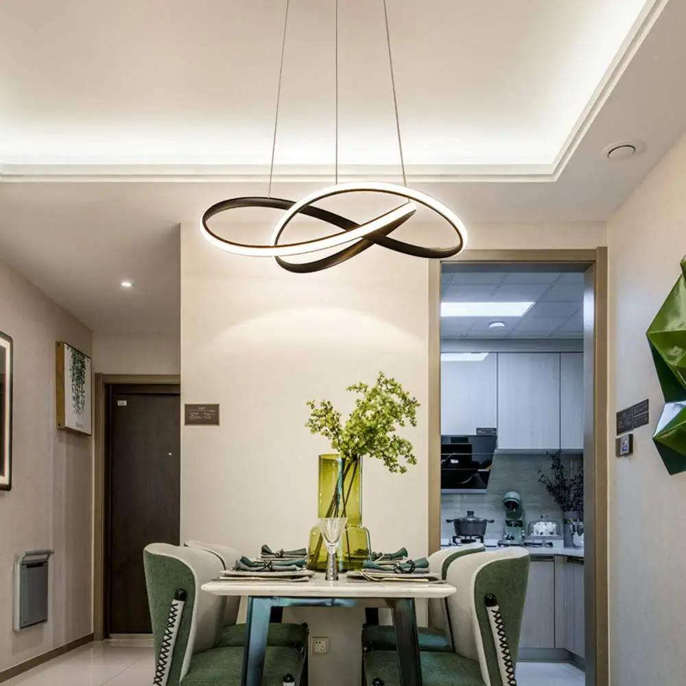 Curly Hanging Light  (9019-600mm WH/BK)