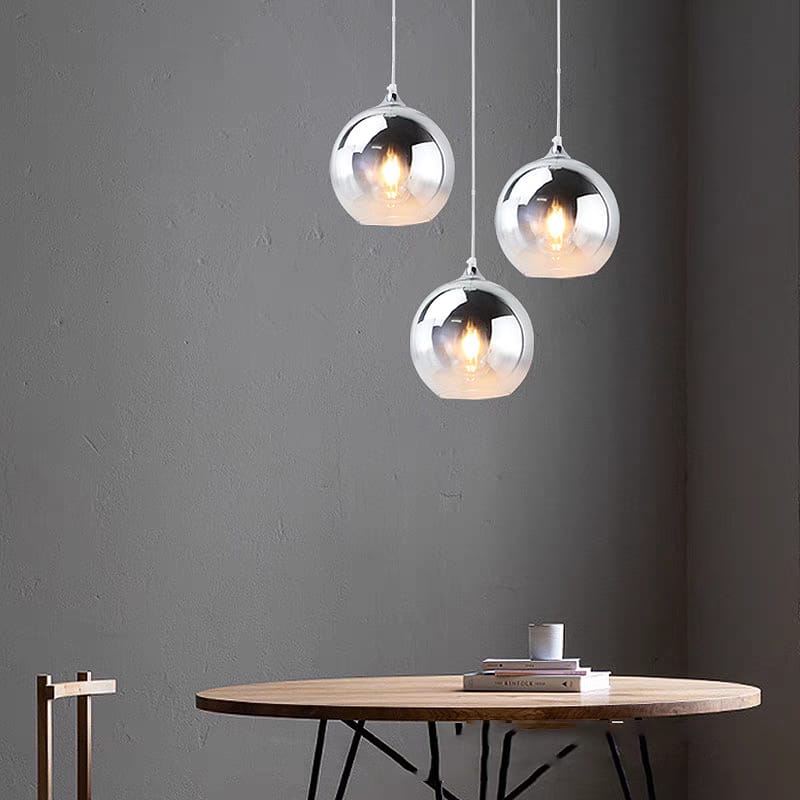 Gradient Glass Sphere Pendant Light (H/150-SL/RG/GD)