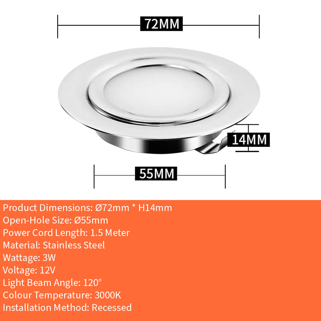 Recessed Cabinet Light (6009-SLV)