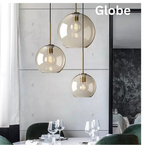 Tea-Tinted Glass Pendant Light