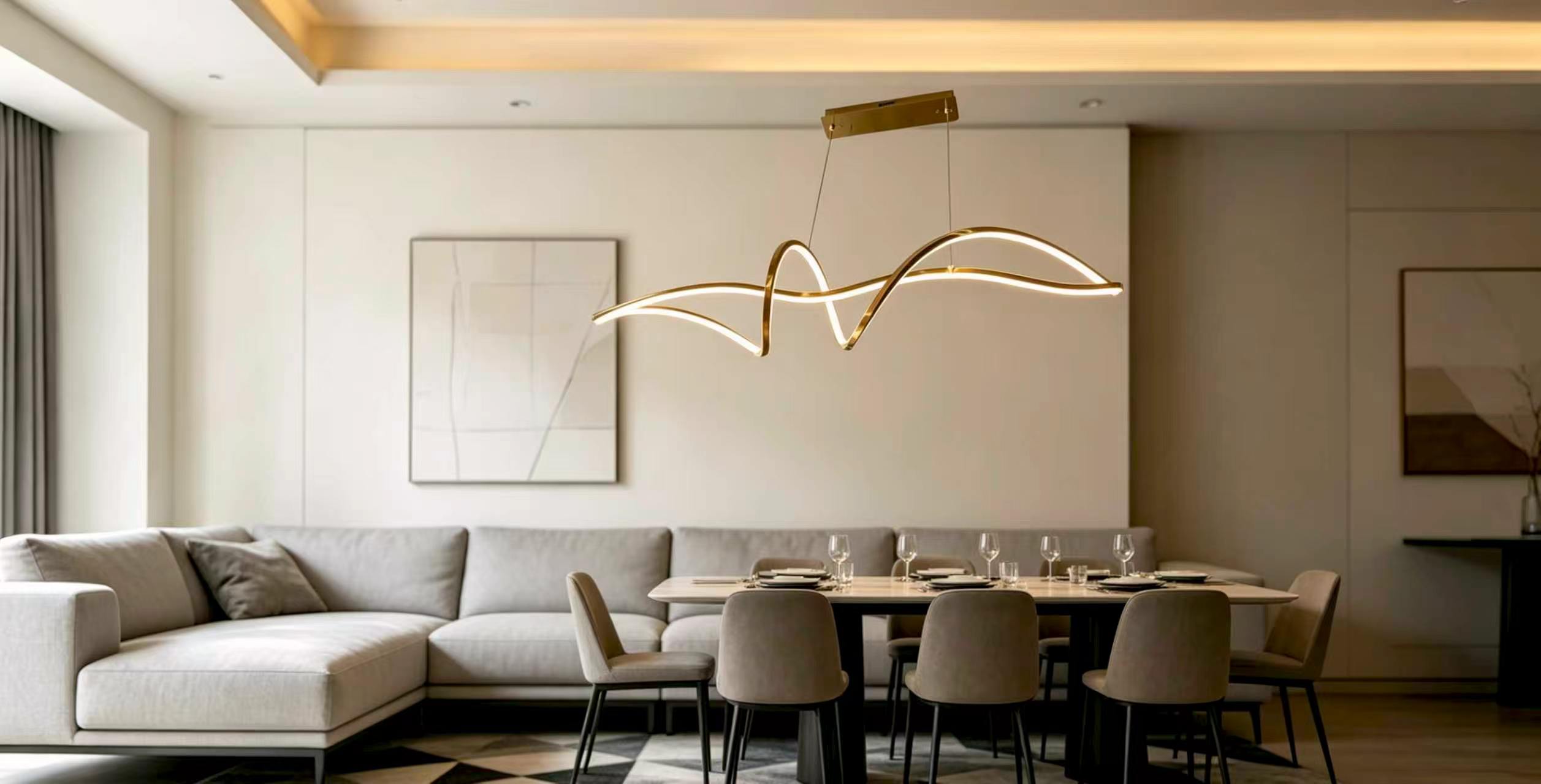 Simple Modern LED Chandlier