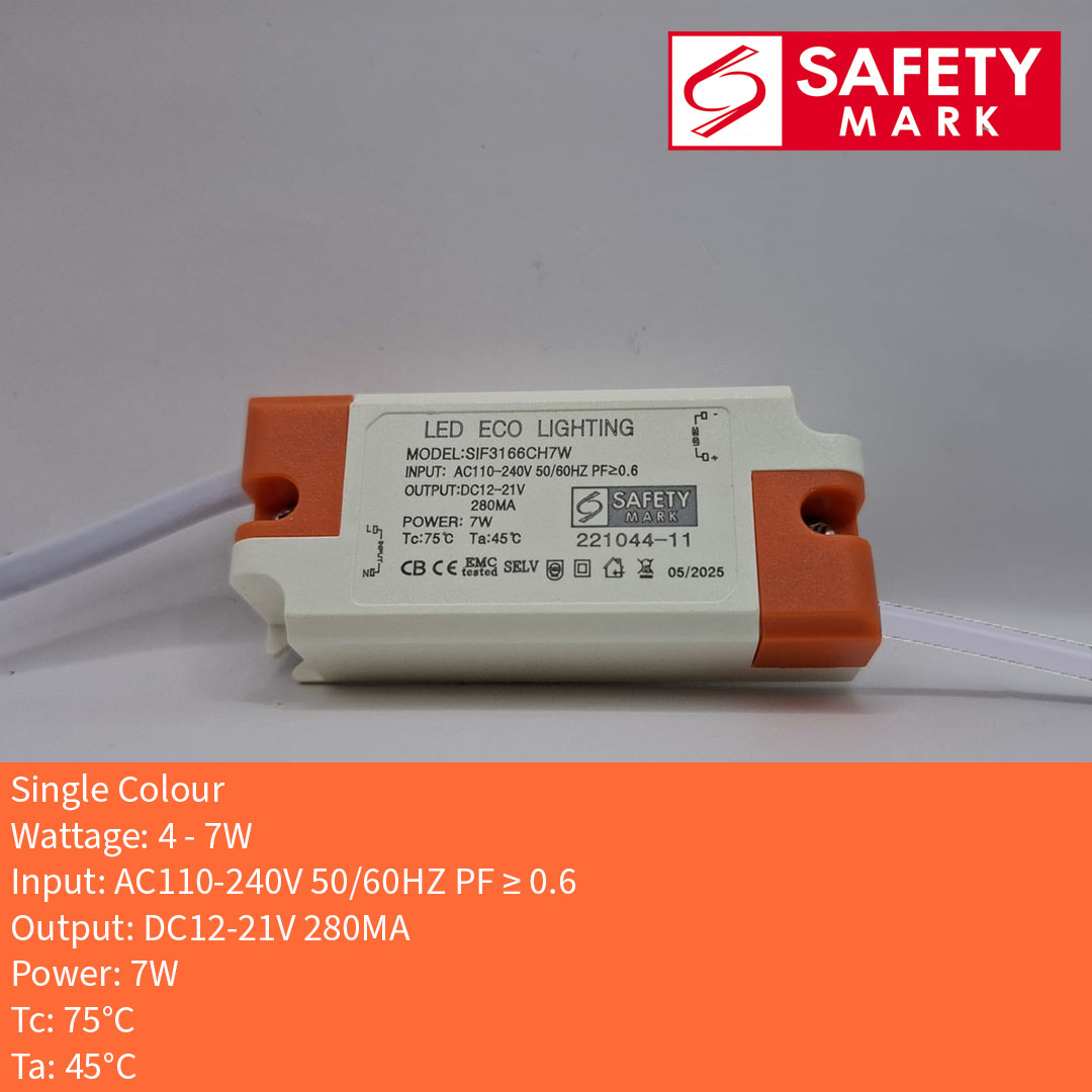 Safety Mark LED Driver Single Colour