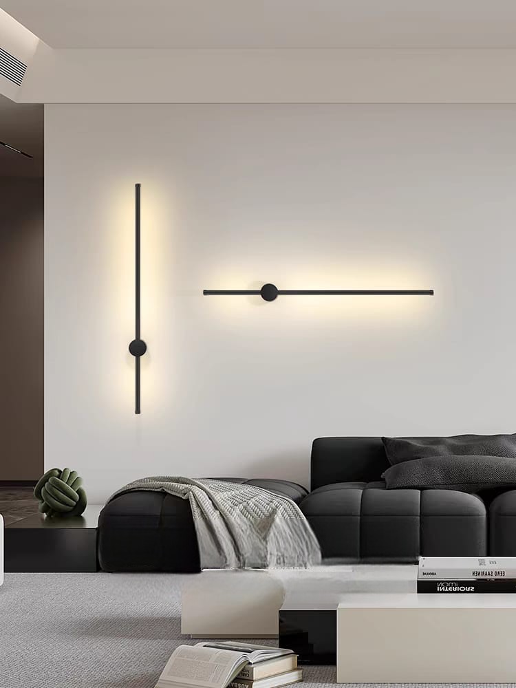 Minimalist Black Wall Light (W/7116-BK-Y)