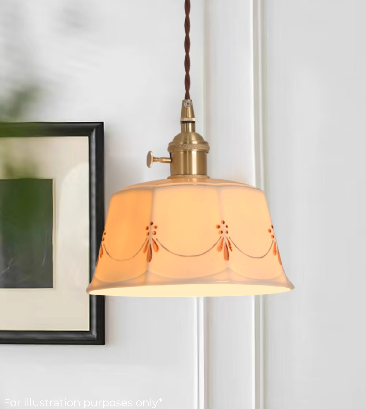 Retro Classic Ceramic White Pendant Light (XD73)