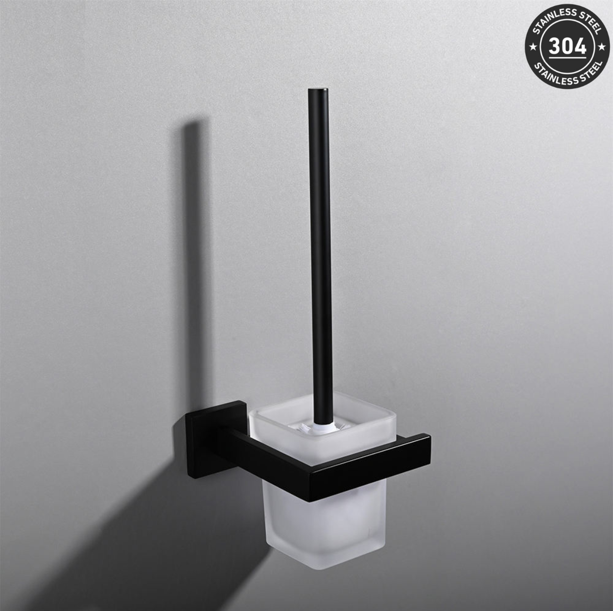 Stainless Steel Toilet Brush Holder (TS-1098-10 CH/BK)