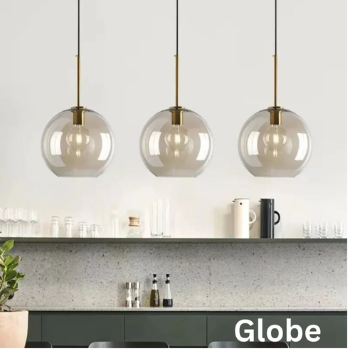 Tea-Tinted Glass Pendant Light