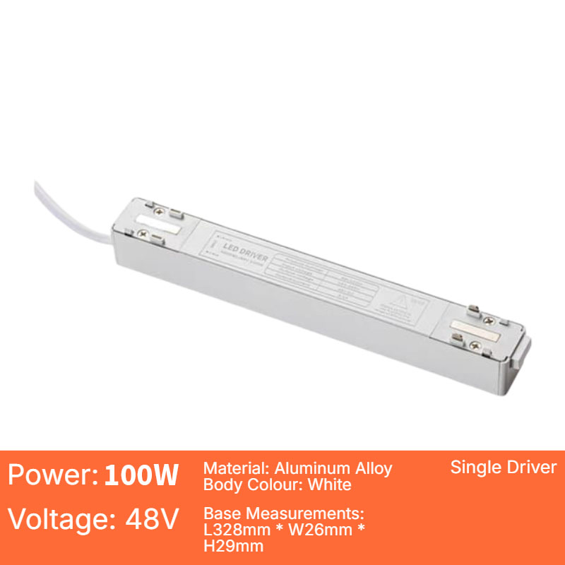 White Slim Magnetic Track (26 Series 100W Single Driver)
