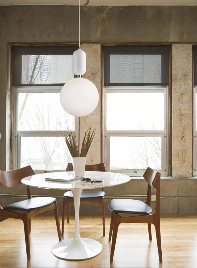 Nordic white ball pendant