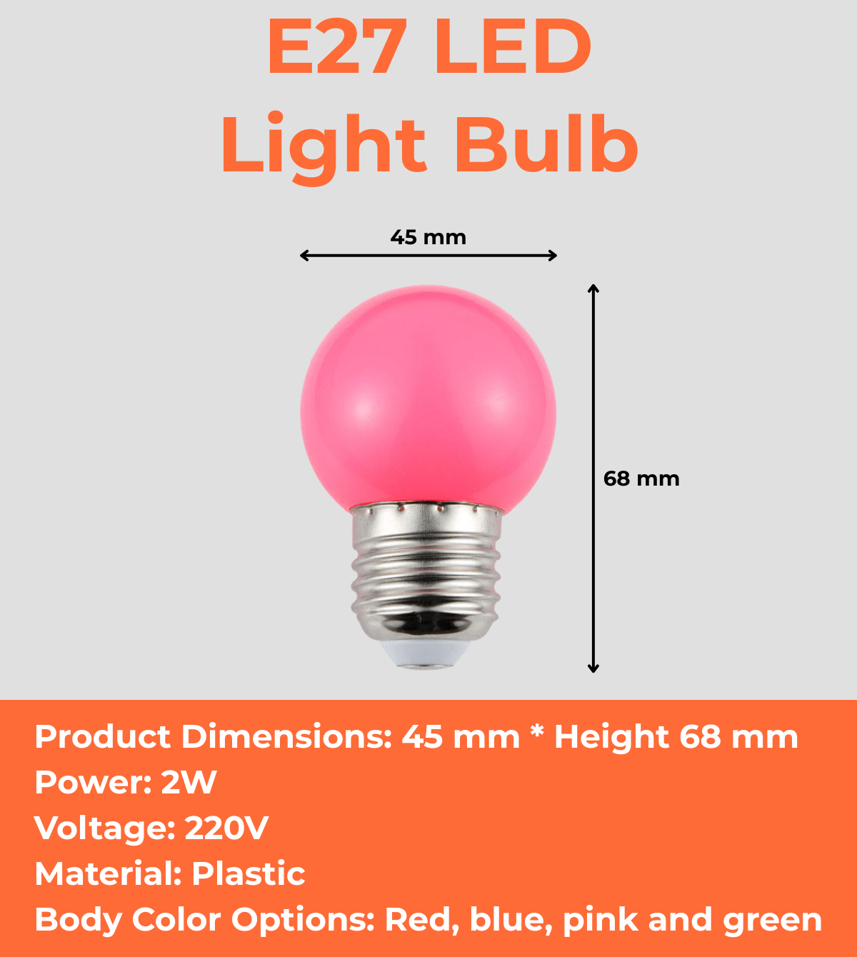 E27 LED Light Bulb