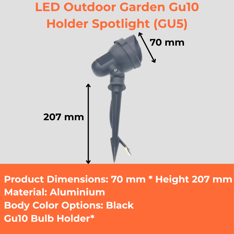LED Outdoor Garden Gu10 Holder Spotlight (GU5)