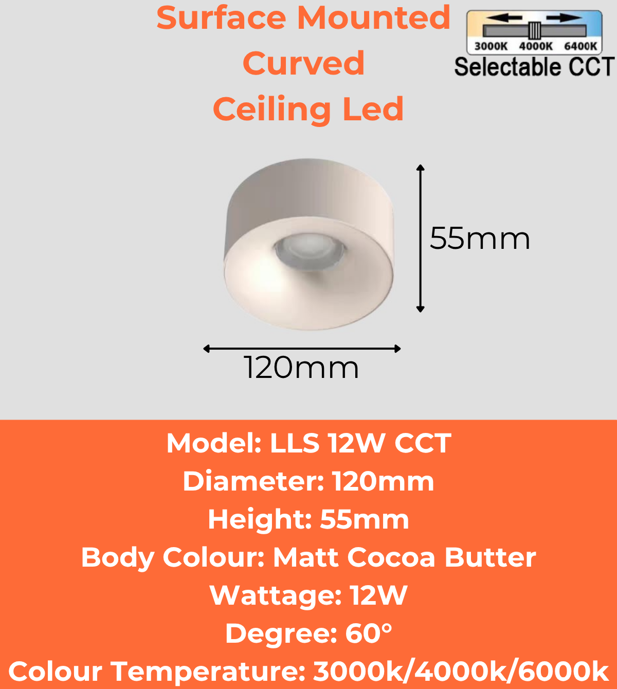 Surface Mounted Curved Ceiling Led