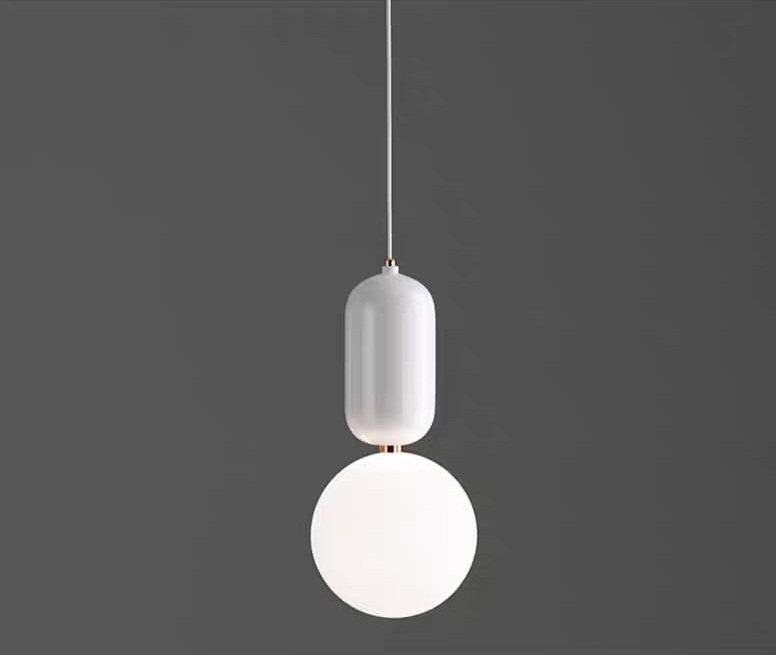 Nordic white ball pendant