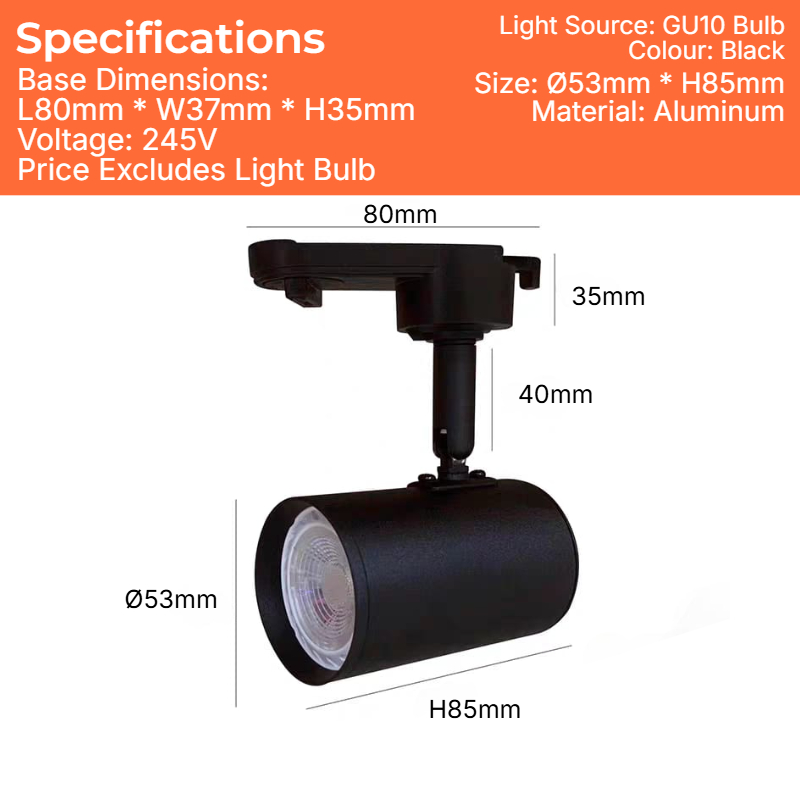 803 GU10 Casing Normal Track Light