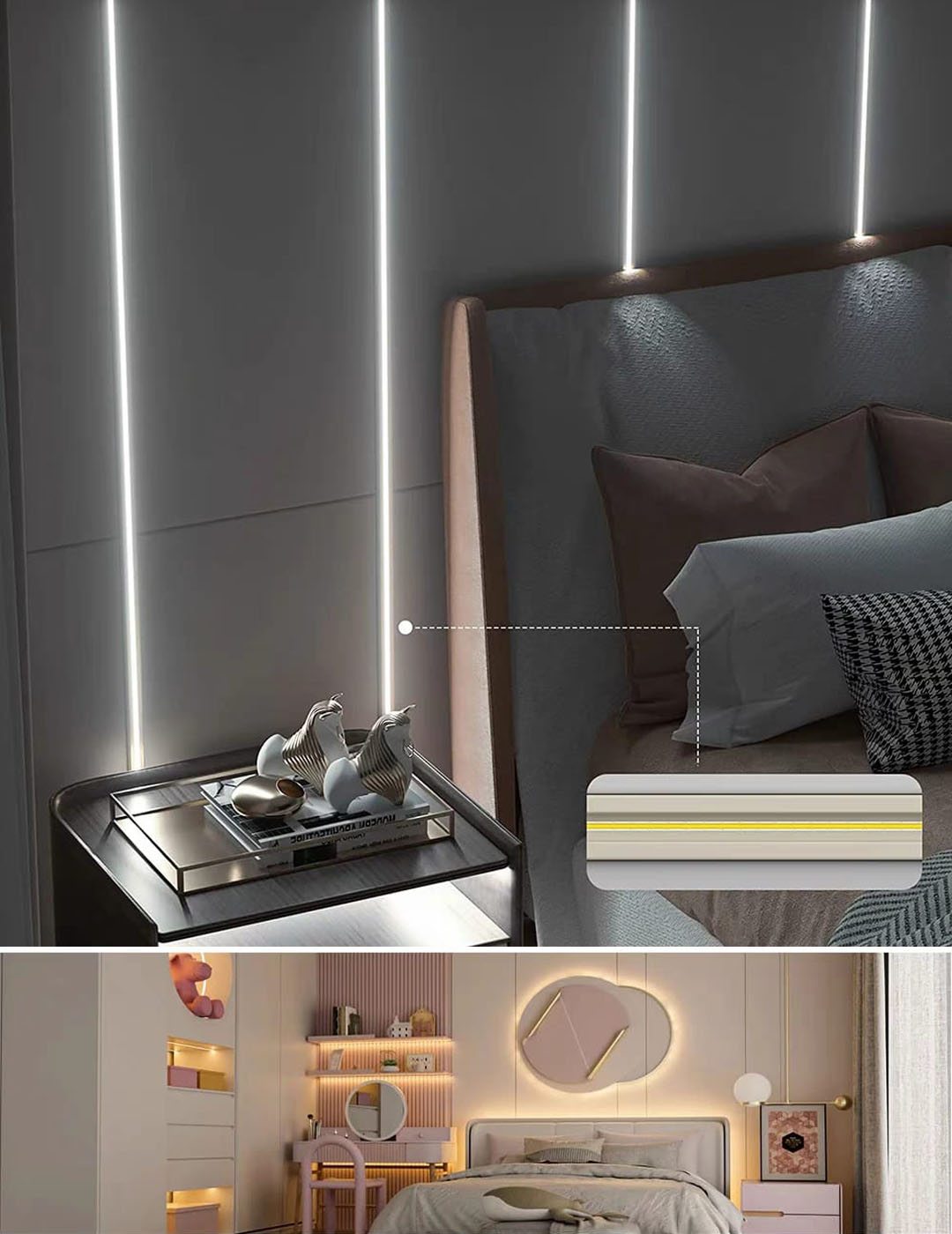 8MM 24V COB 1M /480 LED Strip Light