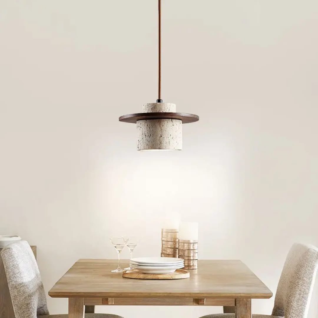 Travertine Stone Pendant Light