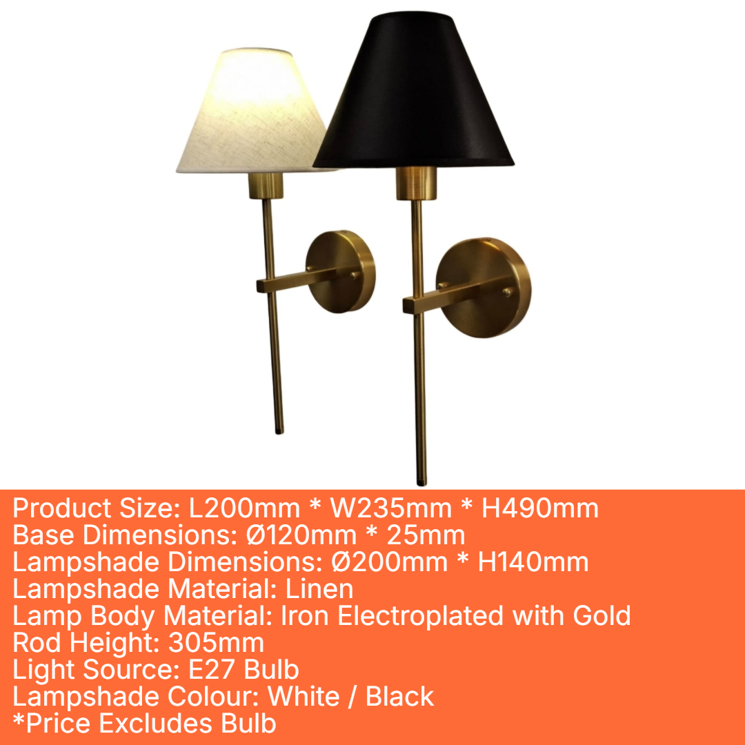 Sconce Linen Lampshade Wall Light (W/6779 A/B)