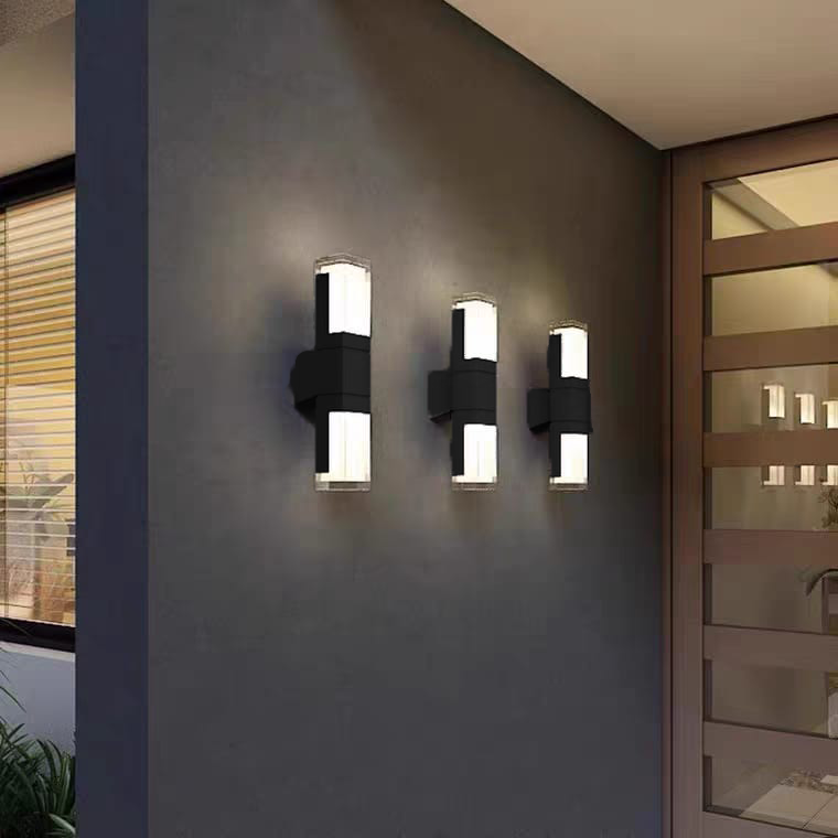 Geometric Outdoor Wall Light (W/1834-BK-Y)