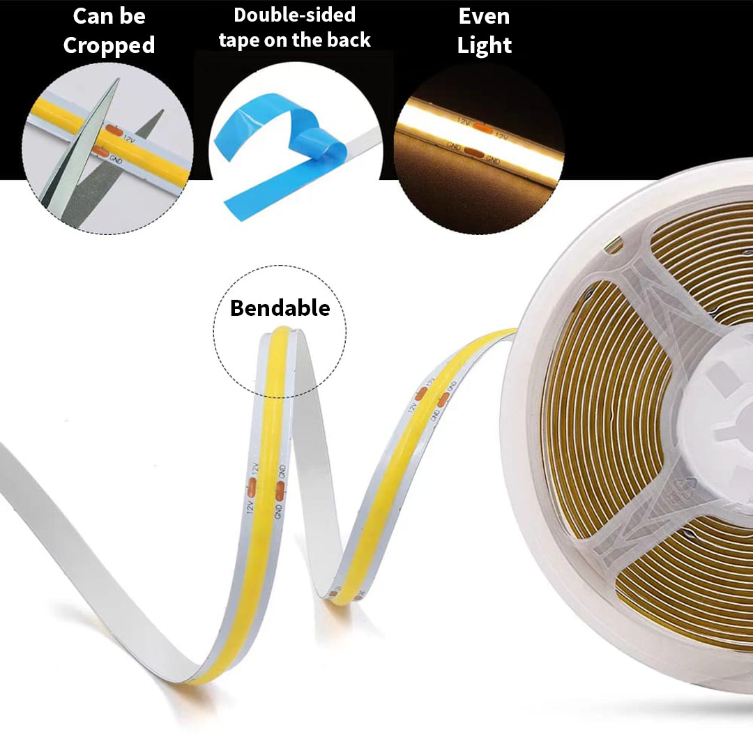 8MM 24V COB 1M /480 LED Strip Light