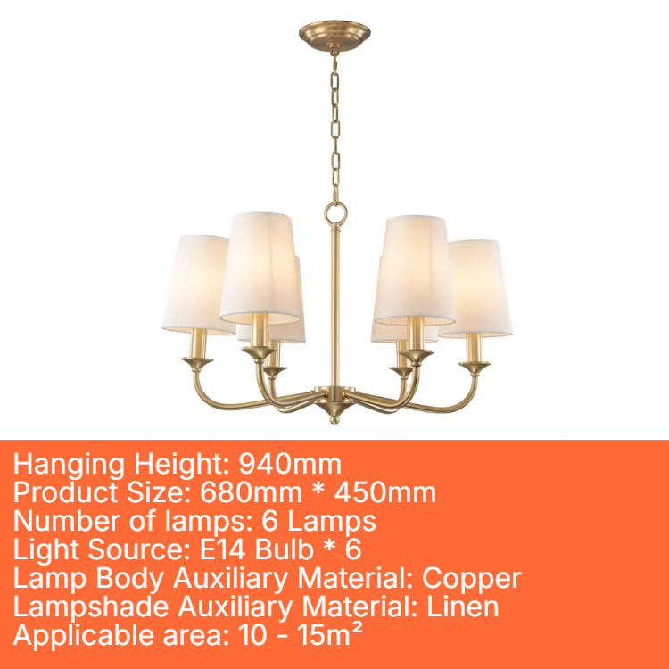 Caroline American All-Copper Chandelier