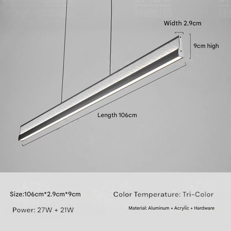 Sleek Black Crystal Effect Pendant Light (D605-106)