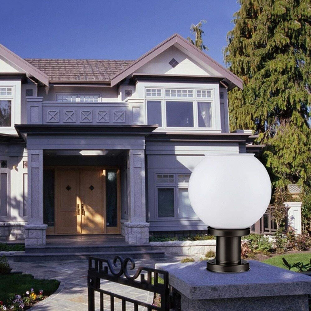 Solar Round Frosted Pillar Light (Solar RD 250mm/F)