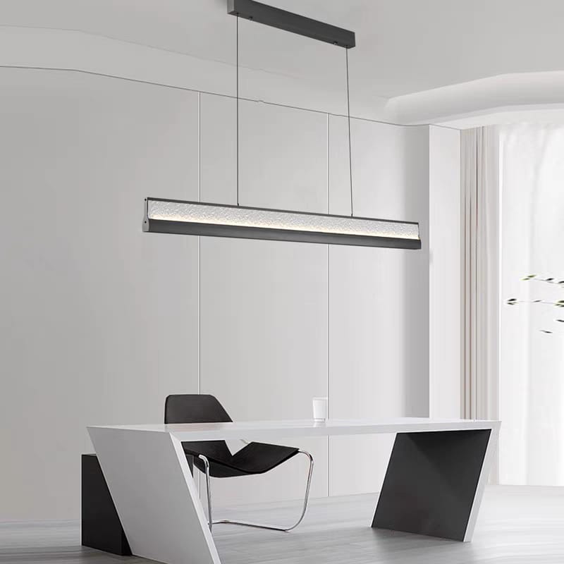 Sleek Black Crystal Effect Pendant Light (D605-106)