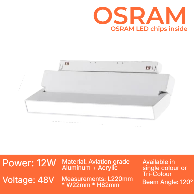 White Magnetic Track Fold Floodlight