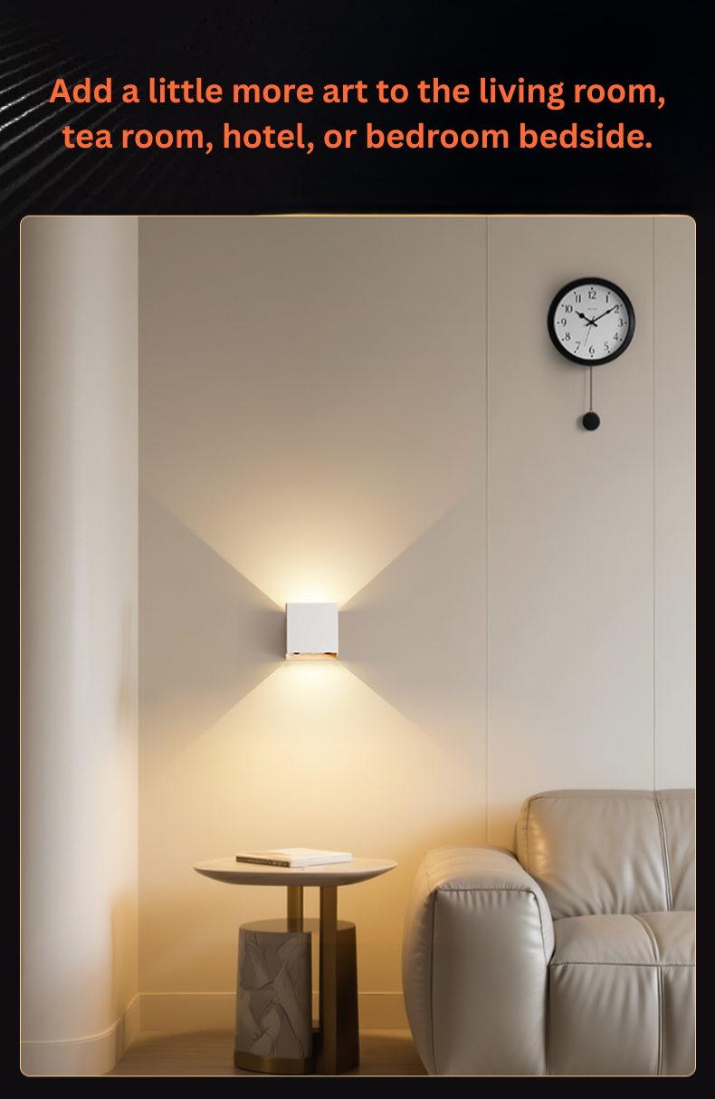 LED Indoor Cube Rechargeable Adjustable Wall Light
