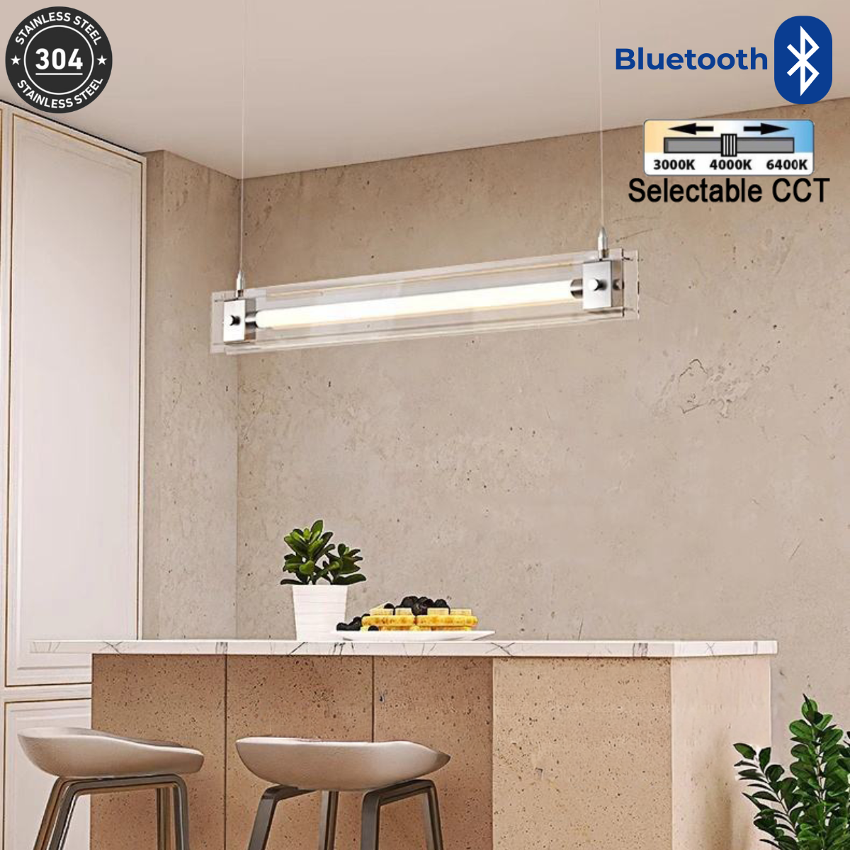 Modern Led Glass Hanging Light