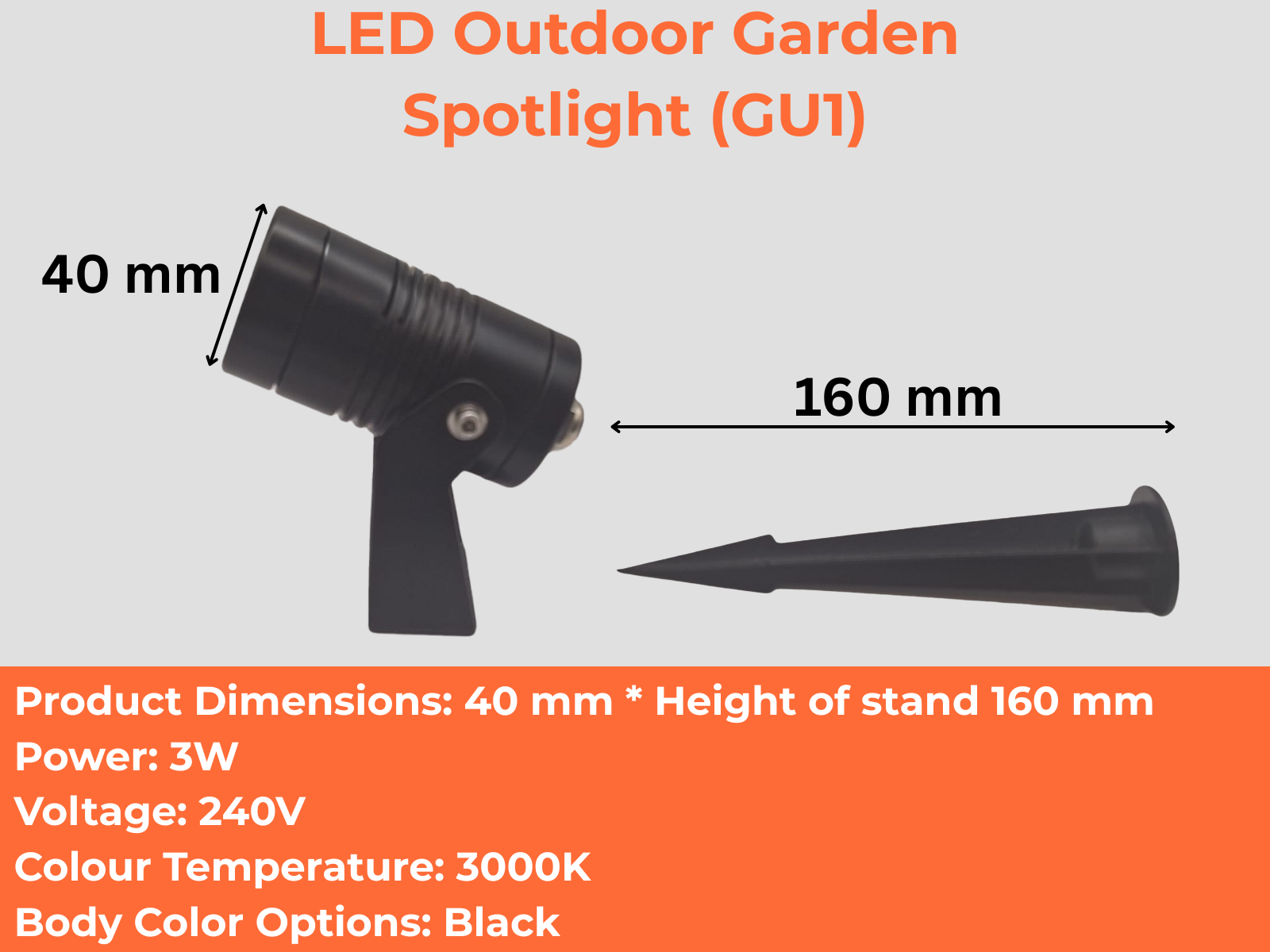 LED Outdoor Garden Spotlight (GU1)